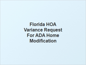 Requesting an Ada Modification Variance in Florida
