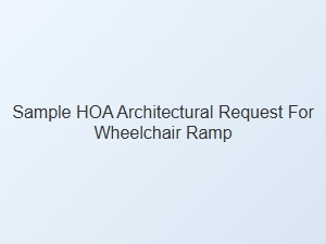 How to Submit a Wheelchair Ramp Architectural Request