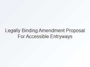 Amending Hoa Rules for Accessible Entryways