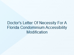 Florida Accessibility Modification Letter of Necessity