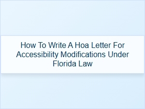 Requesting Accessibility Modifications in Florida