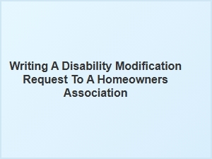 How to Request a Disability Modification